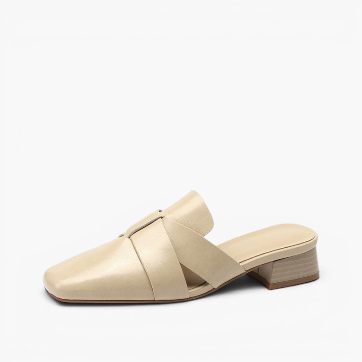 Caelis Square Toe Leather Mules