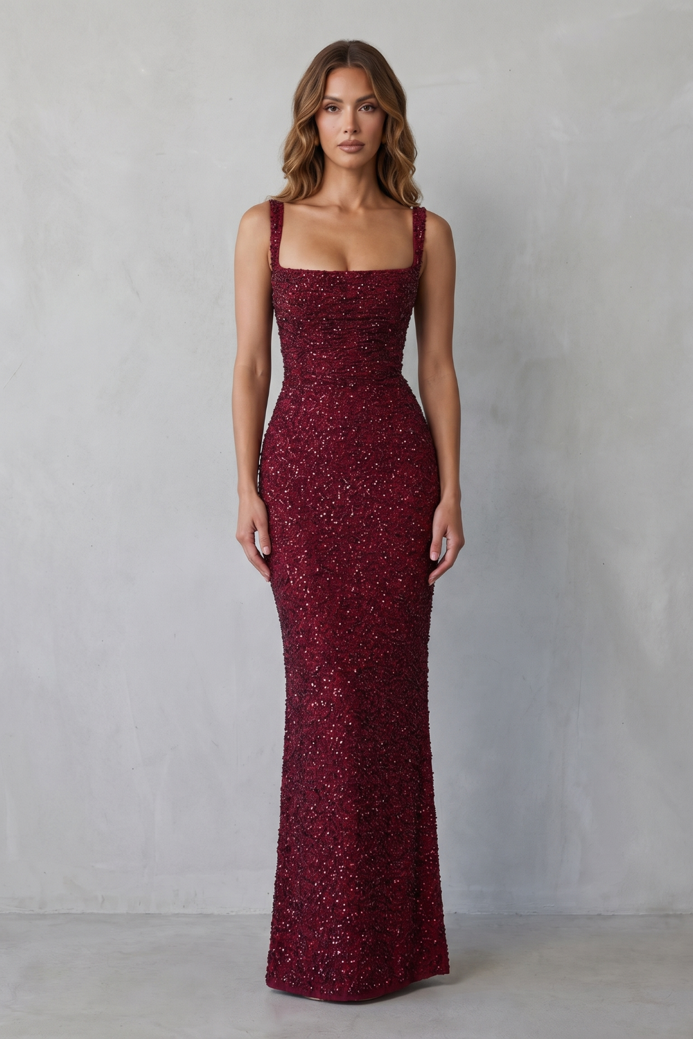 Sequin Sculpt Glamour Maxi Dress