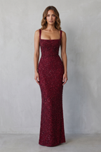 Sequin Sculpt Glamour Maxi Dress