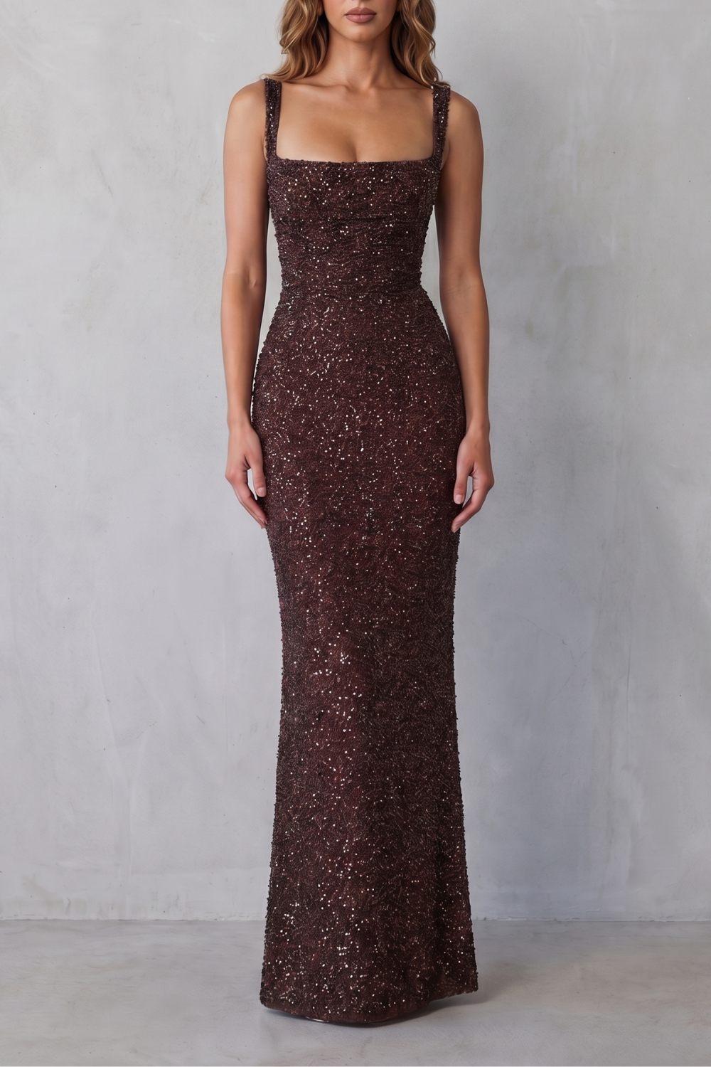 Sequin Sculpt Glamour Maxi Dress
