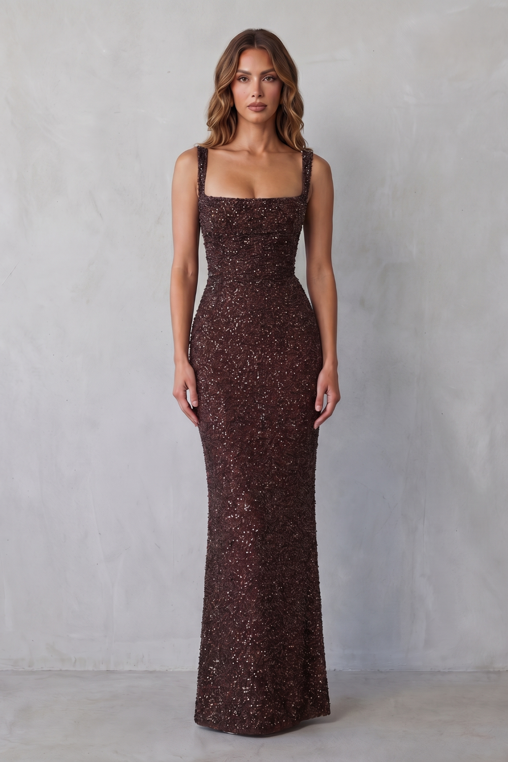 Sequin Sculpt Glamour Maxi Dress
