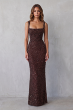 Sequin Sculpt Glamour Maxi Dress