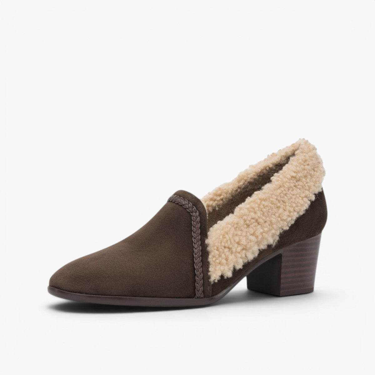 Caldena Shearling Leather Heels
