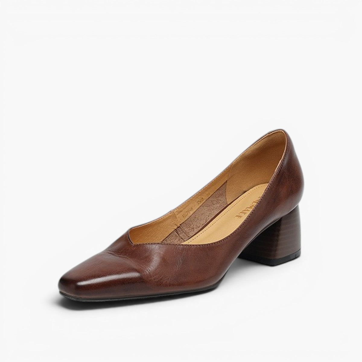 Caldré Leather Square Pumps