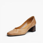 Caldré Leather Square Pumps