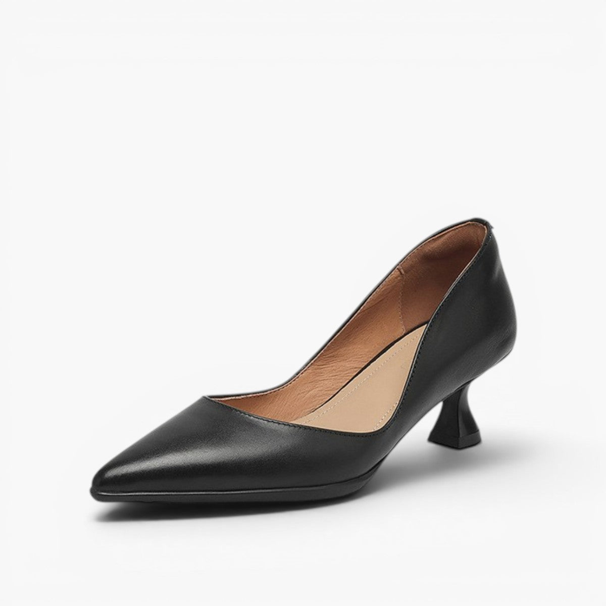 Calenne Leather Kitten Heels