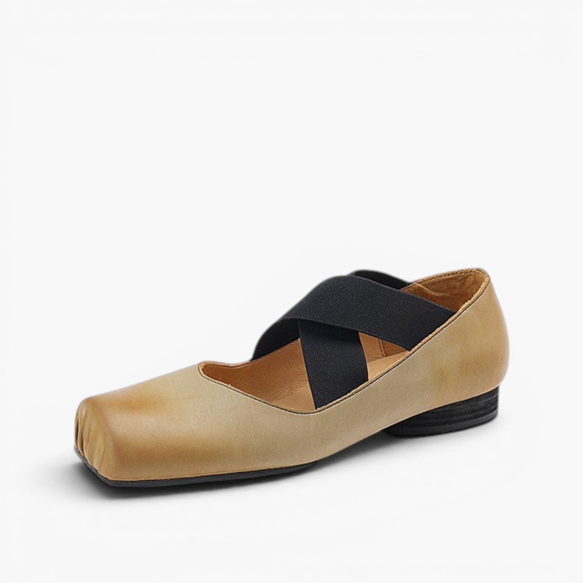Calira Square Toe Leather Ballets