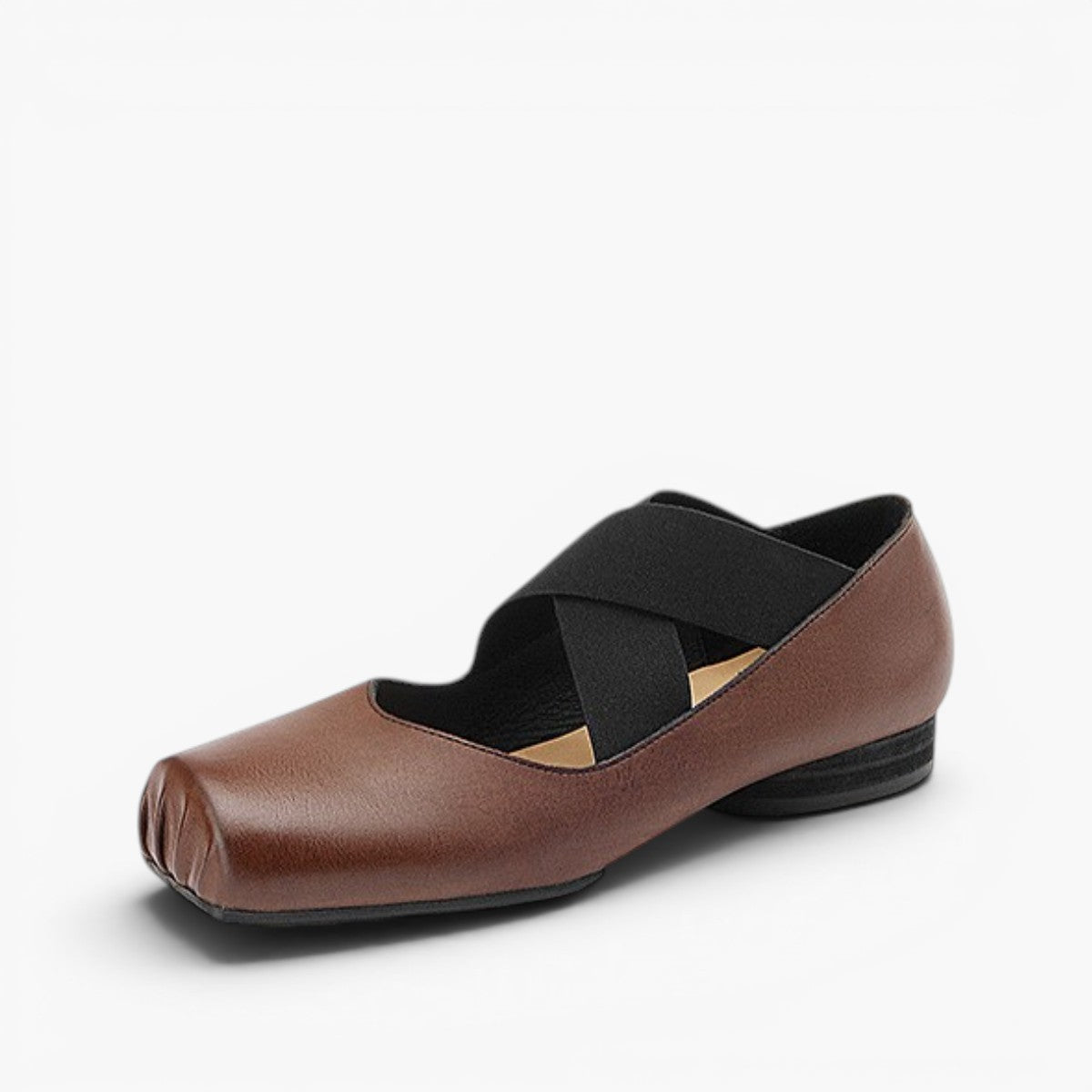 Calira Square Toe Leather Ballets