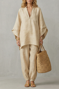 Minimalist Asymmetrical Flow Two Piece Set