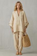 Minimalist Asymmetrical Flow Two Piece Set