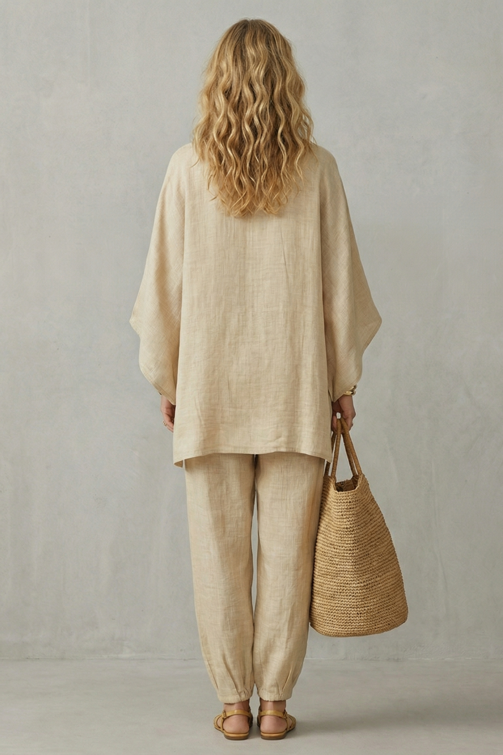 Minimalist Asymmetrical Flow Two Piece Set