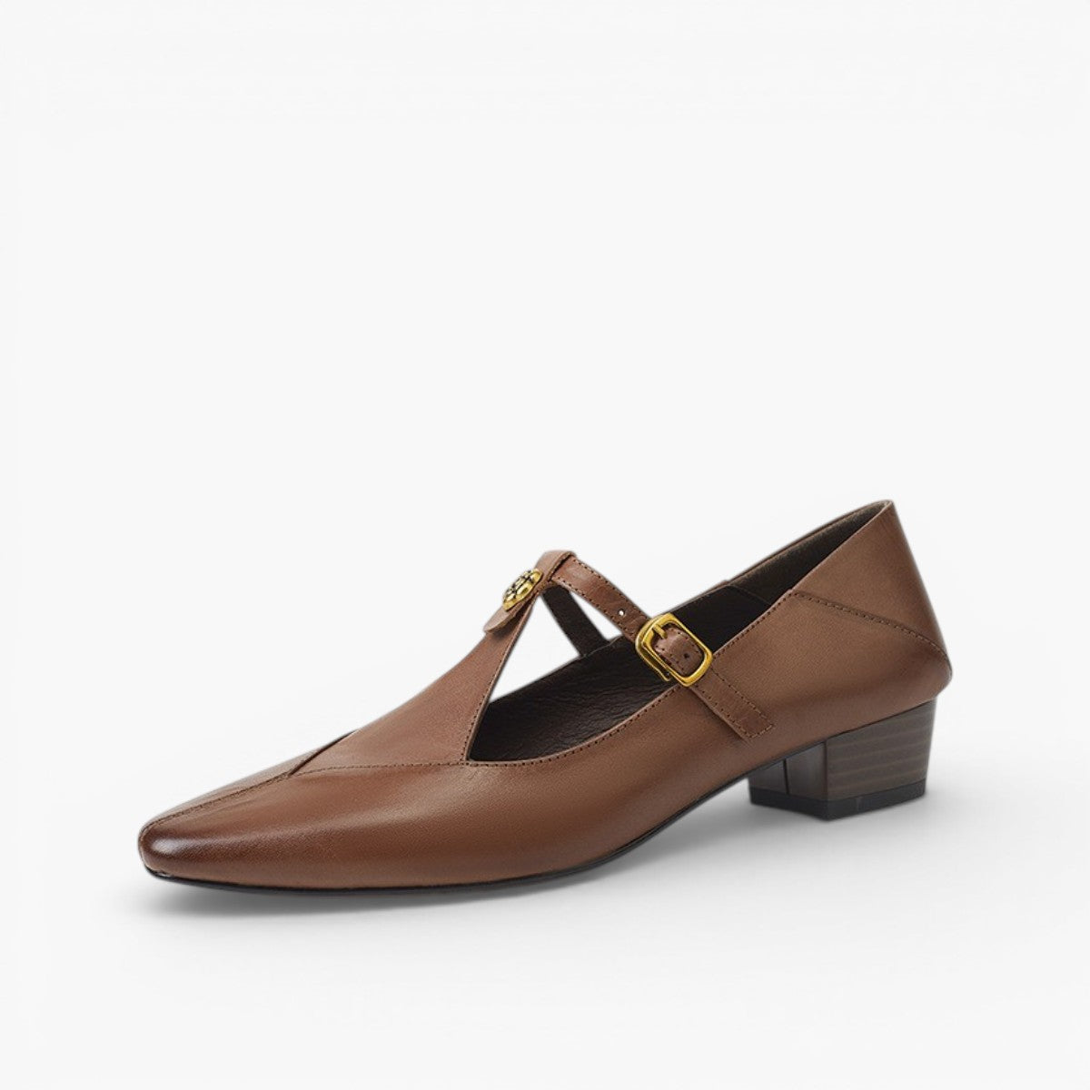 Camélia T-Bar Leather Pumps