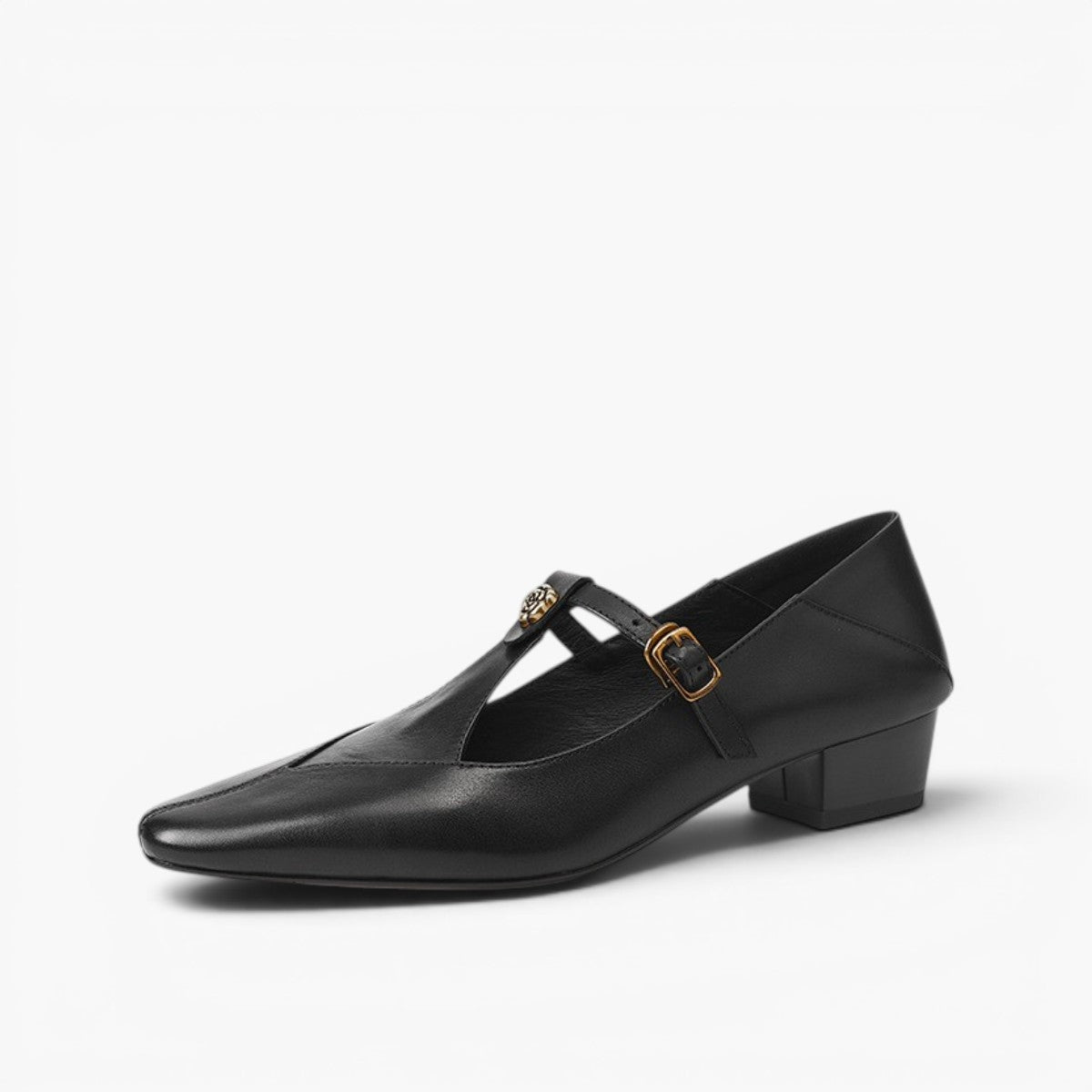 Camélia T-Bar Leather Pumps