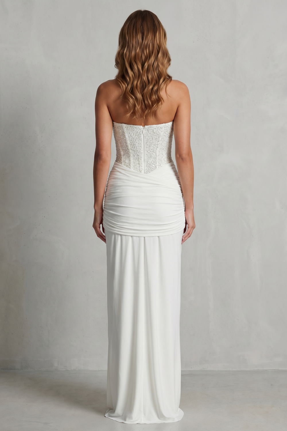 Draped Satin Elegance Maxi Dress