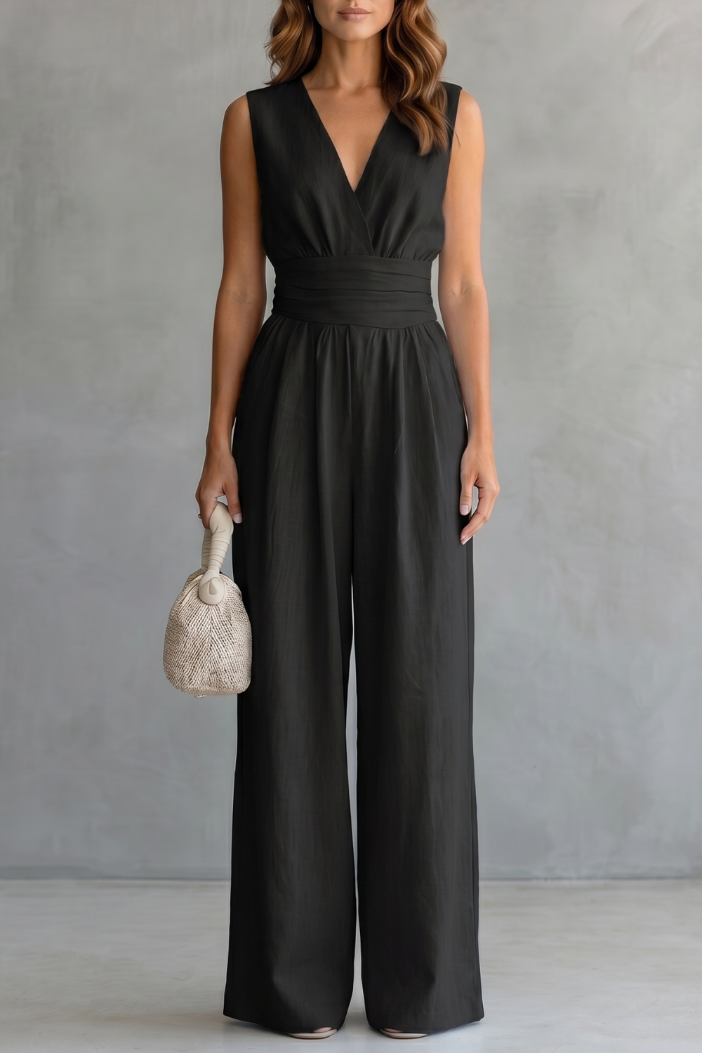 Waist-defining elegance | Sleeveless jumpsuit