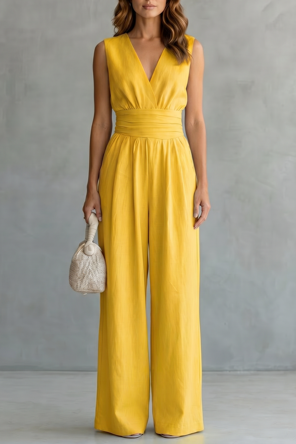 Waist-defining elegance | Sleeveless jumpsuit