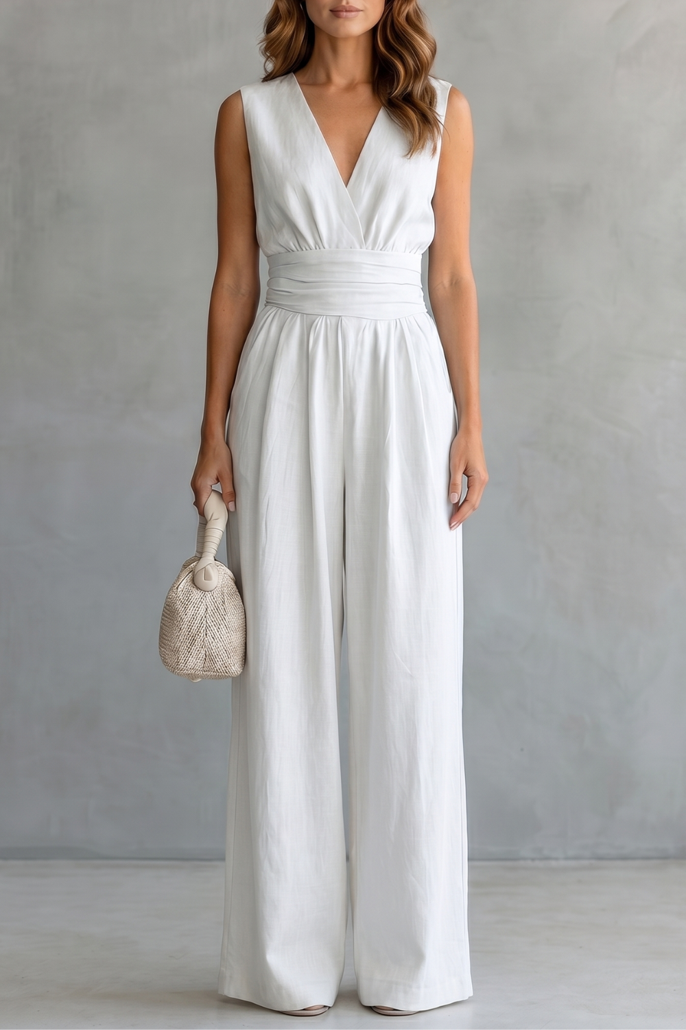 Waist-defining elegance | Sleeveless jumpsuit