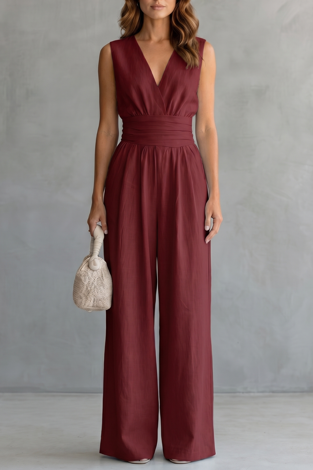 Waist-defining elegance | Sleeveless jumpsuit