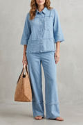 Relaxed Linen-inspired Style Trouser Set