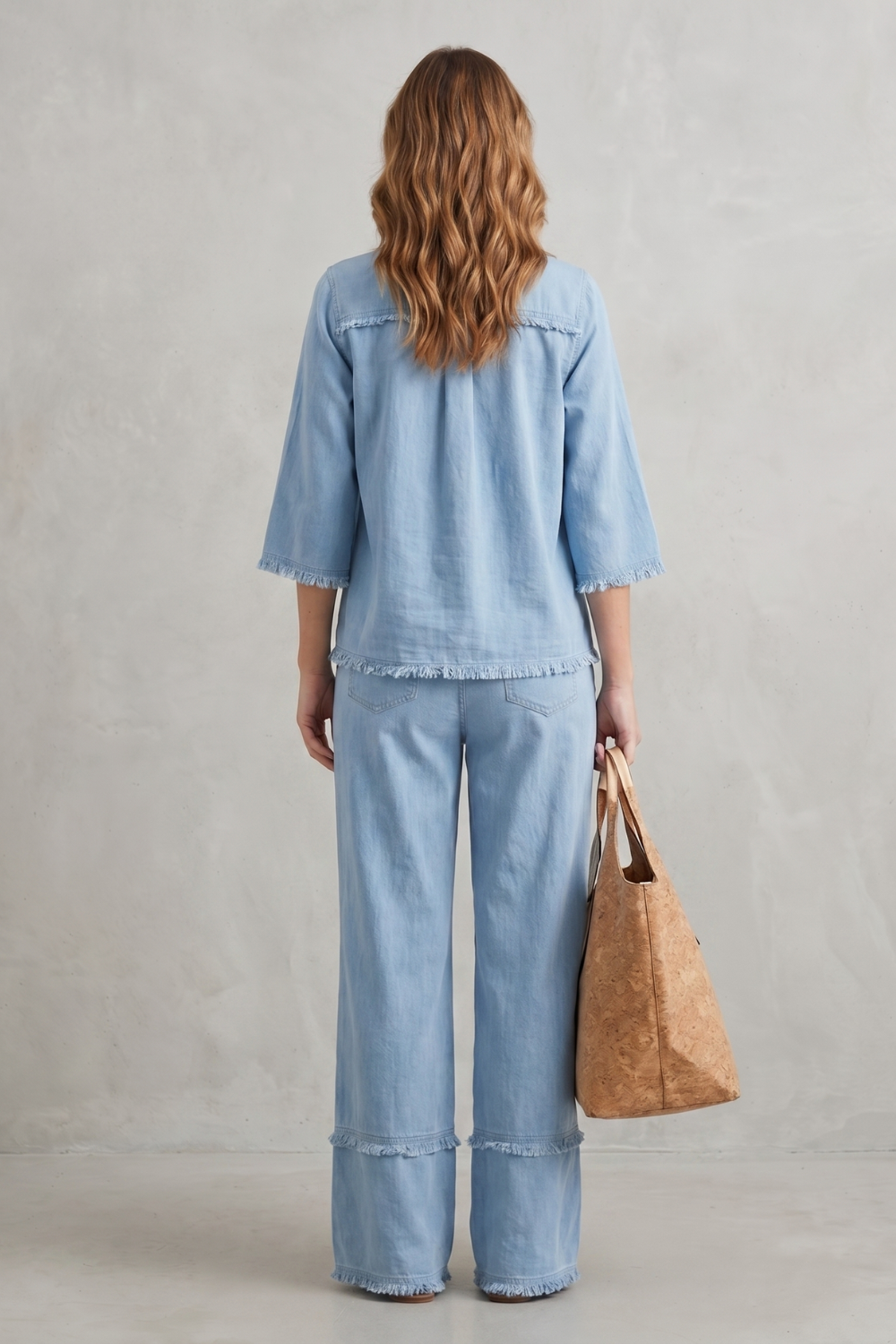 Relaxed Linen-inspired Style Trouser Set