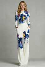 Artistic Colourblock Elegance Top And Trouser Set