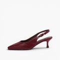 Céliane Pointed Leather Slingback Heels