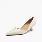 Ceyra Leather Kitten Heels