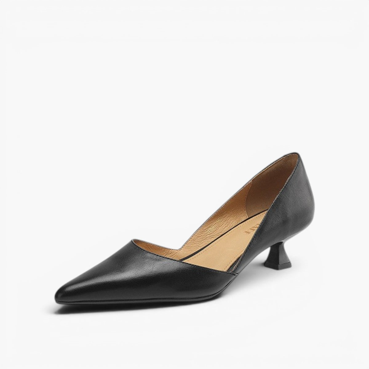 Ceyra Leather Kitten Heels