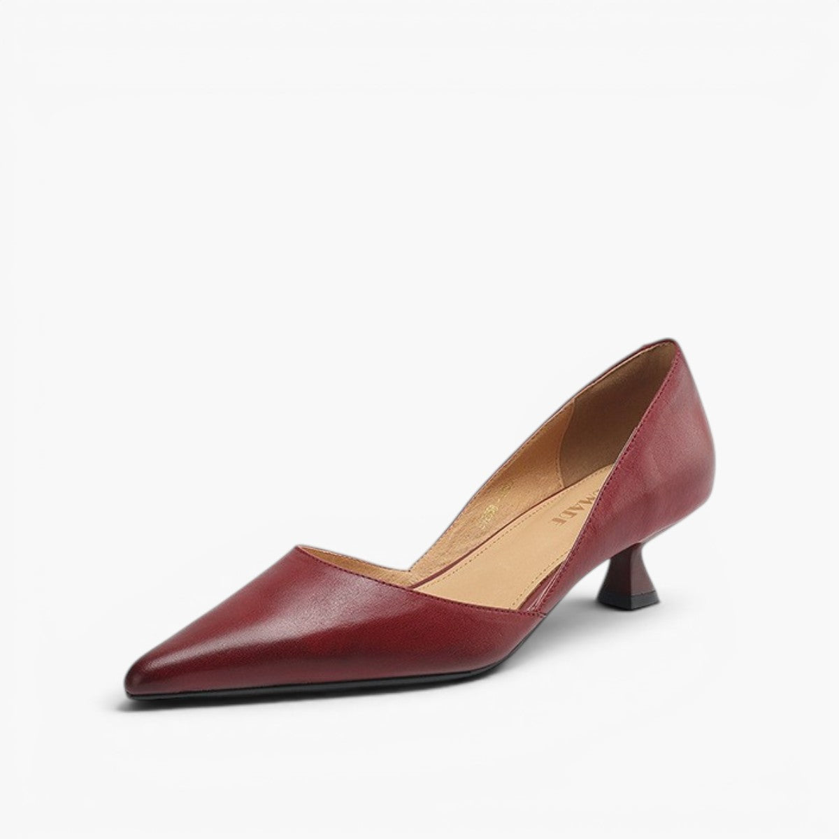 Ceyra Leather Kitten Heels