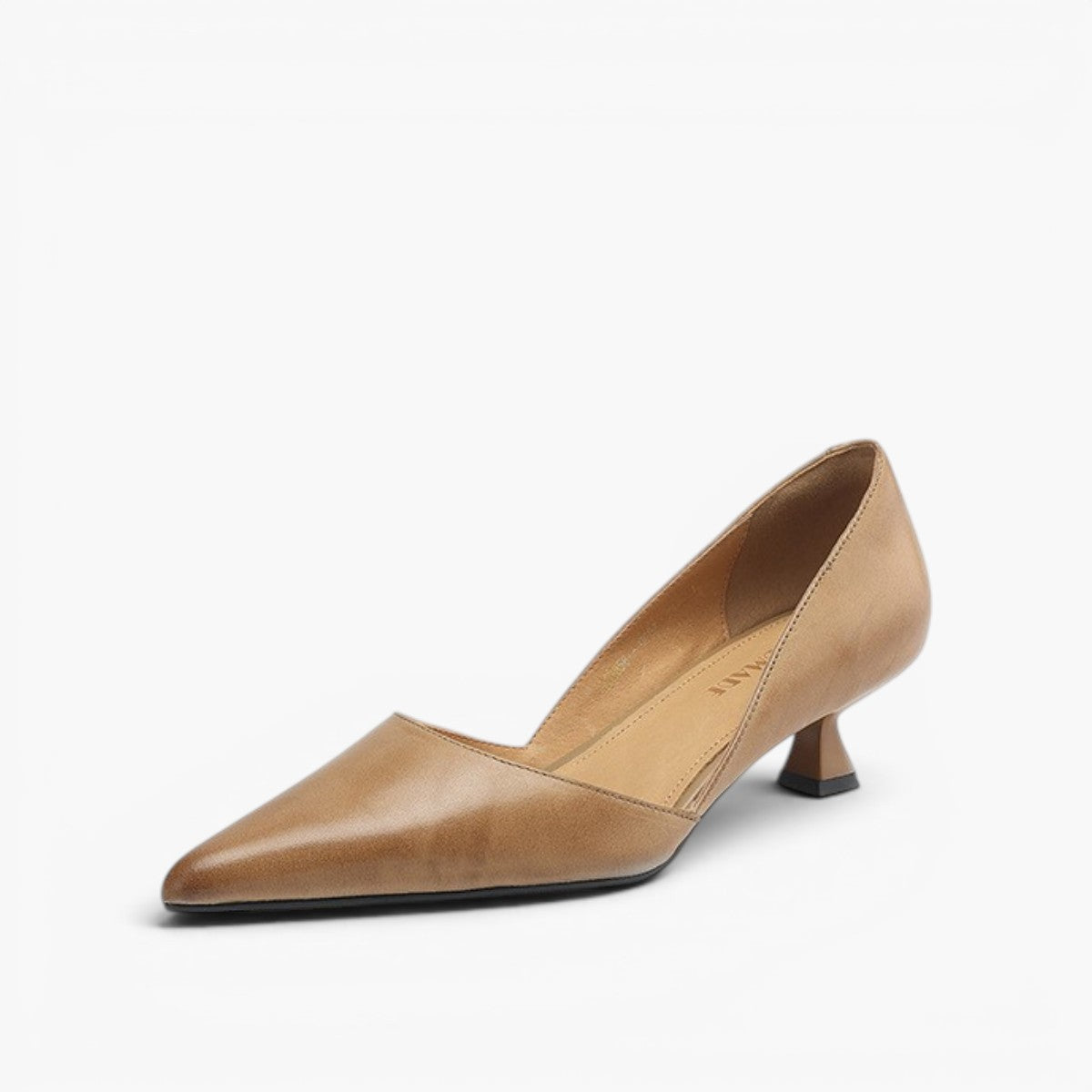 Ceyra Leather Kitten Heels