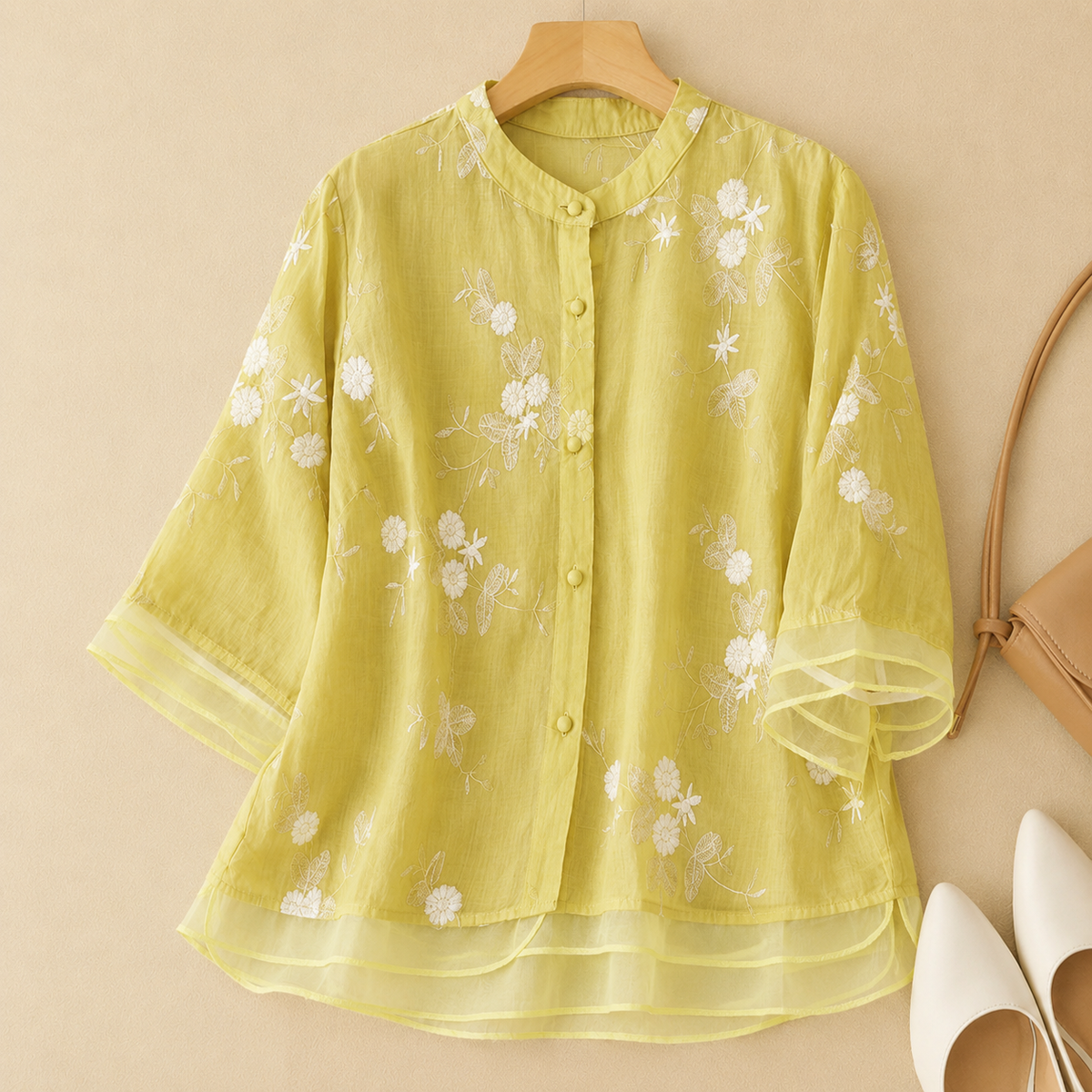 Chic Blouse with Embroidered Accents