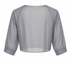 Women's Sheer Chiffon Tie Front Crop Cardigan Top
