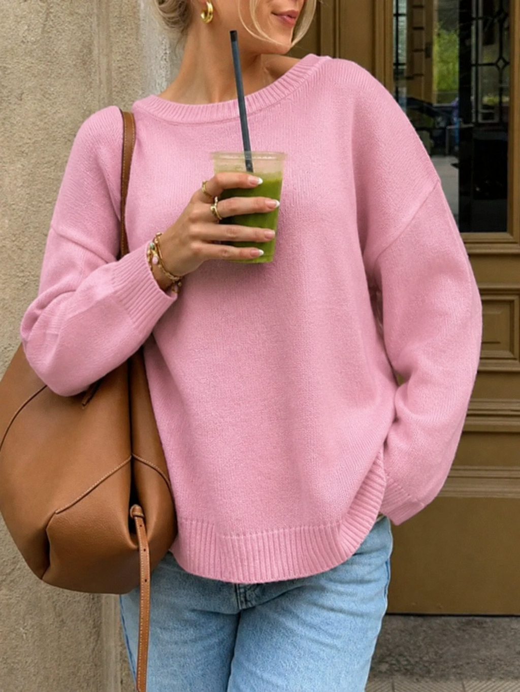 Women's Oversized Mock Neck Sweater