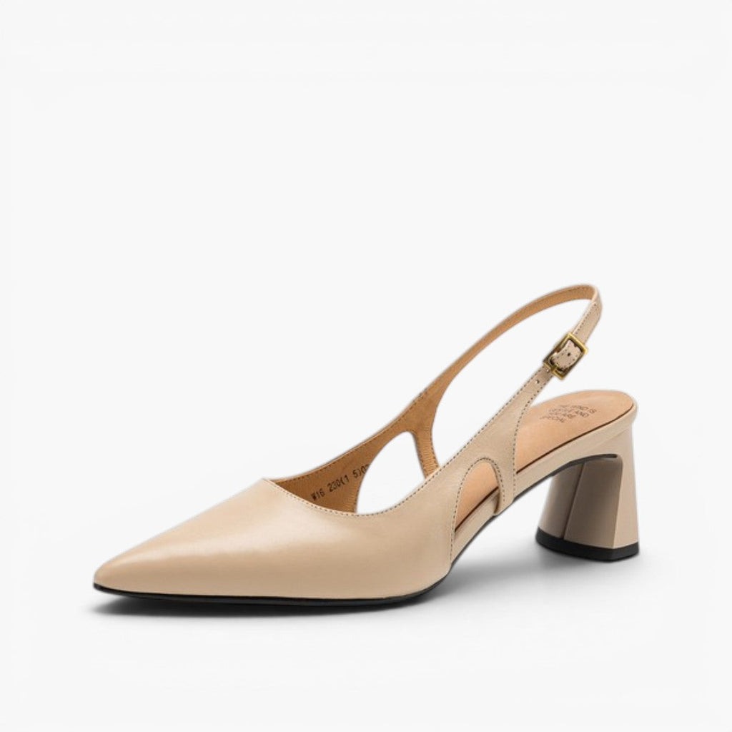 Cielle Leather Slingback Heels