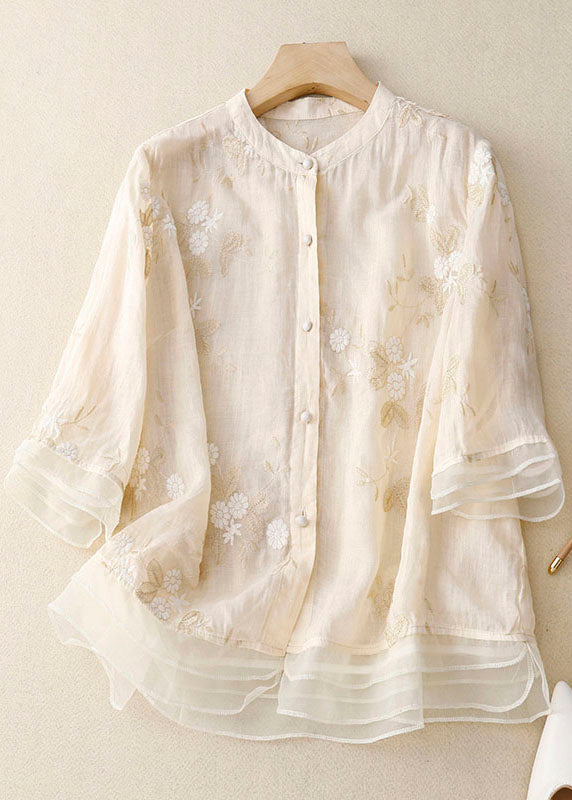 Chic Blouse with Embroidered Accents