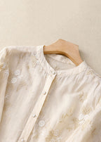 Chic Blouse with Embroidered Accents