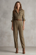Cléonette – Vintage plaid charm – Tailored jumpsuit