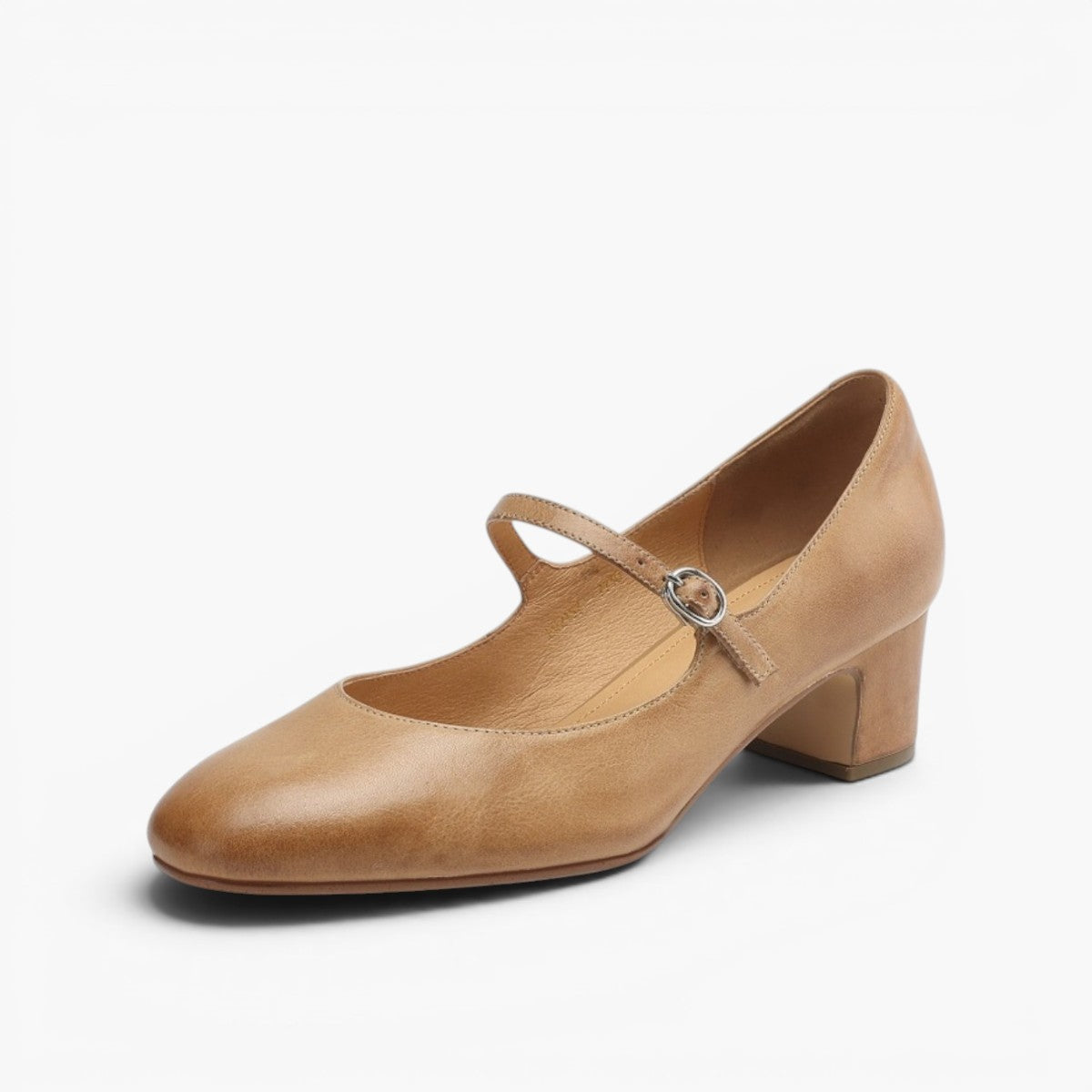 Caelen Leather Block Heels