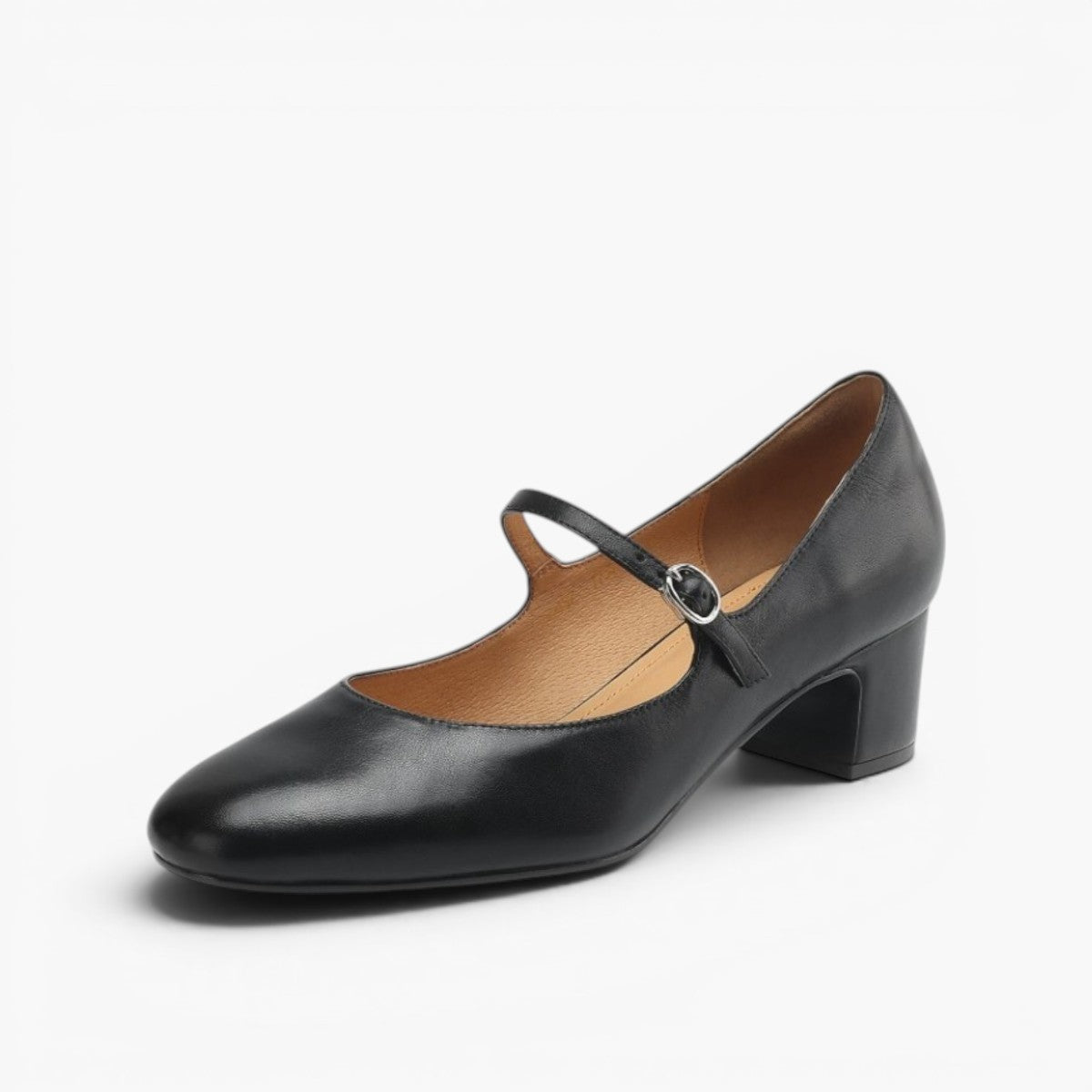 Caelen Leather Block Heels