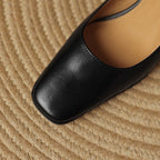 Oriel Leather Square Pumps