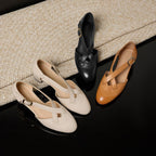 Maelis Crossstrap Leather Heels
