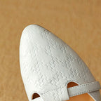 Elara Woven Leather Mary-Janes
