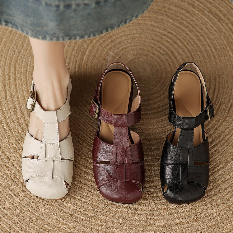 Serisse Roman Leather Heels