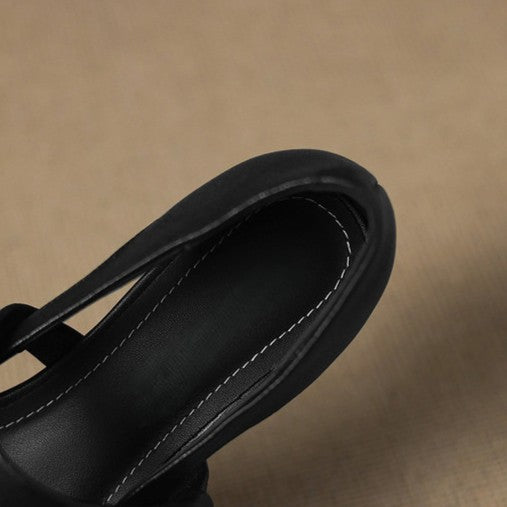 Caelia Woven Leather Mary Janes
