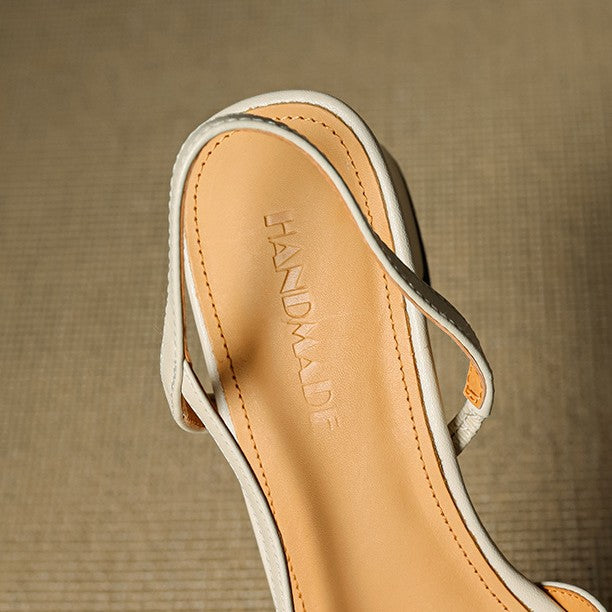 Caia Slingback Leather Heels