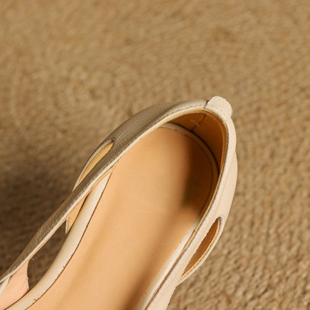 Serisse Mesh Leather Heels