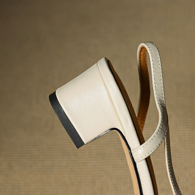 Caia Slingback Leather Heels