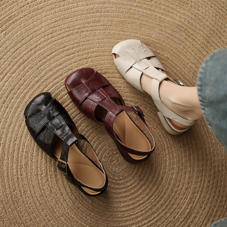 Serisse Roman Leather Heels