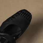 Caelia Woven Leather Mary Janes