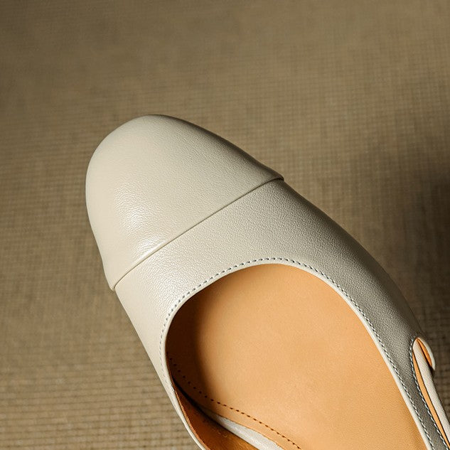 Caia Slingback Leather Heels